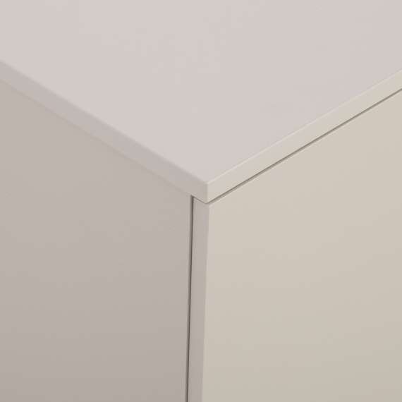 Tv-benk GANY - 130x63 cm - beige sand - 2 dører - 2 skuffer