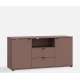 Tv-benk GANY - 130x63 cm - terrakota - 2 dører - 2 skuffer
