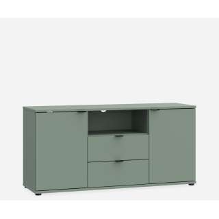 Tv-benk GANY - 130x63 cm - mynte - 2 dører - 2 skuffer