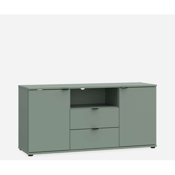 Tv-benk GANY - 130x63 cm - mynte - 2 dører - 2 skuffer