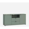 Tv-benk GANY - 130x63 cm - mynte - 2 dører - 2 skuffer