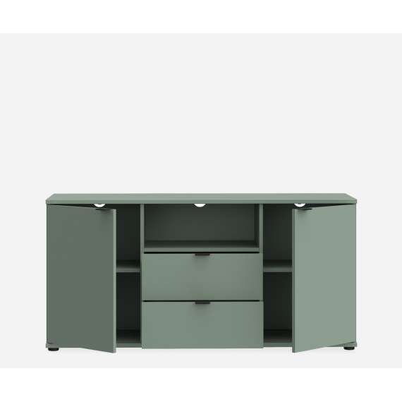 Tv-benk GANY - 130x63 cm - mynte - 2 dører - 2 skuffer