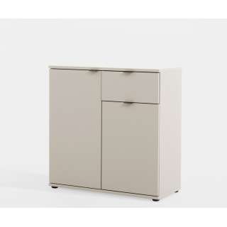 Skjenk GANY - 80x82 cm - beige sand - 2 dører - 1 skuff