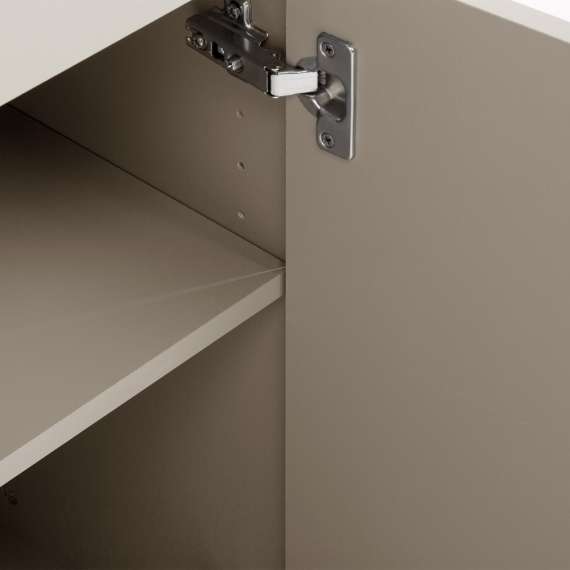 Skjenk GANY - 80x82 cm - beige sand - 2 dører - 1 skuff