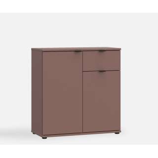 Skjenk GANY - 80x82 cm - terrakota - 2 dører - 1 skuff