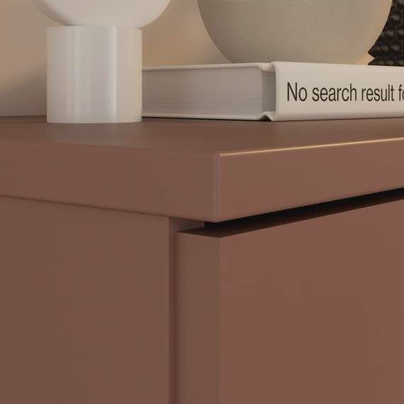 Skjenk GANY - 80x82 cm - terrakota - 2 dører - 1 skuff