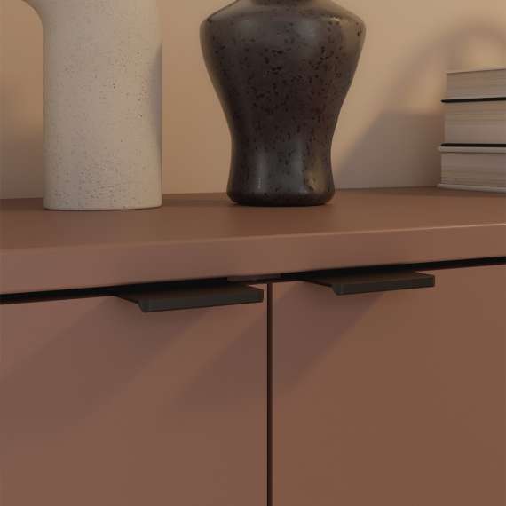 Skjenk GANY - 80x82 cm - terrakota - 2 dører - 1 skuff