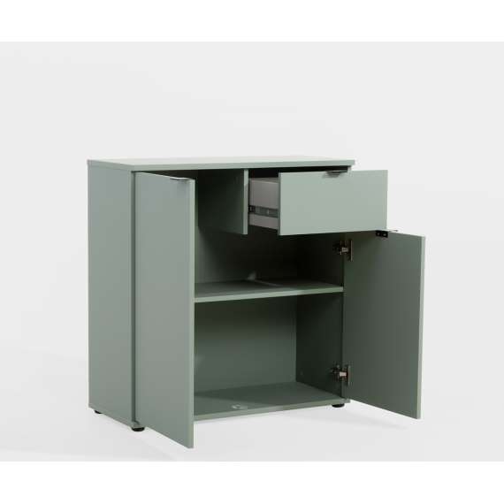 Skjenk GANY - 80x82 cm - mynte - 2 dører - 1 skuff