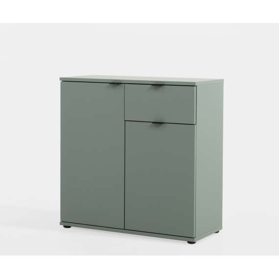 Skjenk GANY - 80x82 cm - mynte - 2 dører - 1 skuff