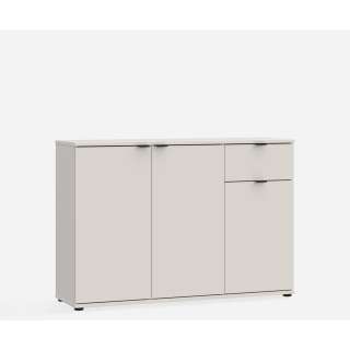 Skjenk GANY - 120x82 cm - beige sand - 3 dører - 2 skuffer