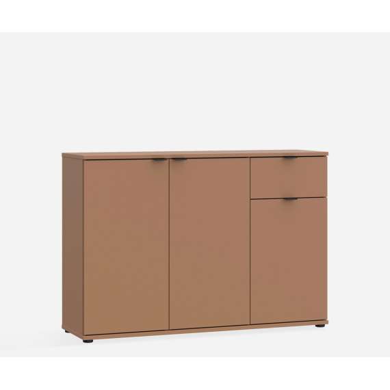 Skjenk GANY - 120x82 cm - terrakota - 3 dører - 2 skuffer