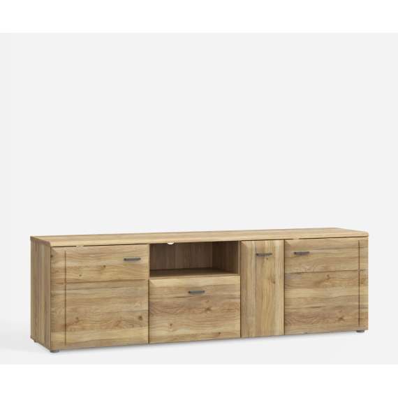 Tv-benk INORI - 170x54 cm - 2 dører - 1 skuff - eik mauvella