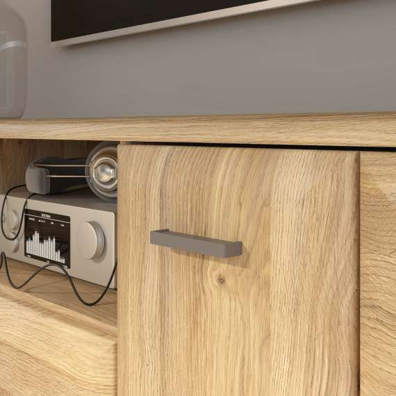 Tv-benk INORI - 170x54 cm - 2 dører - 1 skuff - eik mauvella