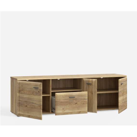 Tv-benk INORI - 170x54 cm - 2 dører - 1 skuff - eik mauvella