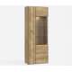 Vitrineskap INORI - 75x198 cm - 2 dører - eik mauvella