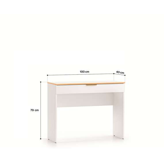 Sminkebord VINTERBO - 100x79 cm - hvit matt - skuff