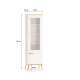 Vitrineskap VINTERBO - 55x195 cm - hvit matt - 2 dører - metall bein