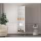 Vitrineskap VINTERBO - 55x195 cm - hvit matt - 2 dører - metall bein