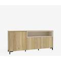 Skjenk GALAC - 173x78 cm - 3 dører - eik mauvella - beige sand