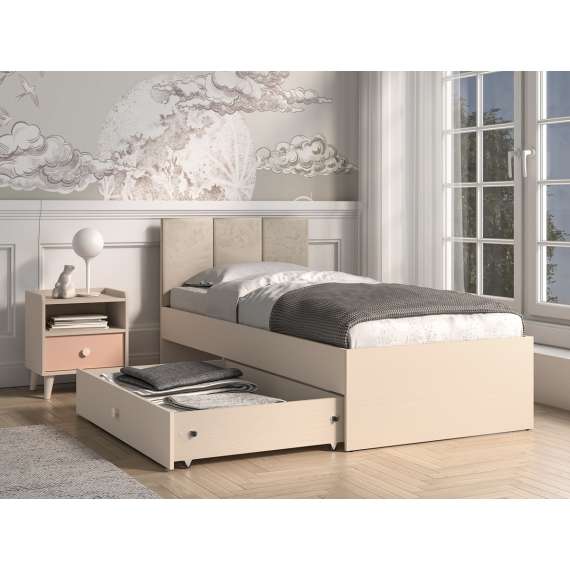 Nattbord MEVEL - 45x52 cm - ørkensand - pink millenial -1 skuff