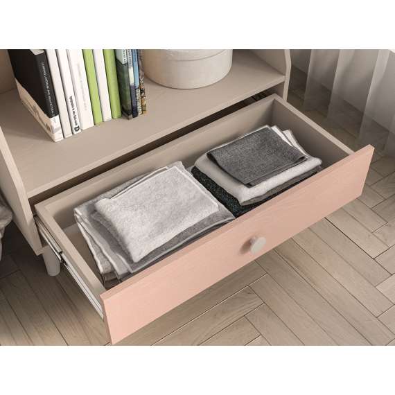 Reol MEVEL - 72x90 cm - ørkensand - pink millenial -1 skuff