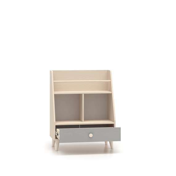 Reol MEVEL - 72x90 cm - ørkensand - grå pollad -1 skuff