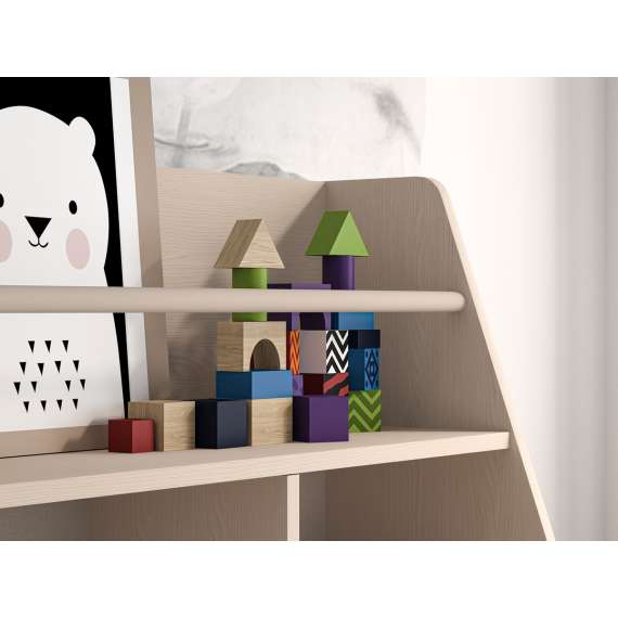 Reol MEVEL - 72x90 cm - ørkensand - grå pollad -1 skuff