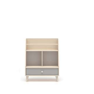 Reol MEVEL - 72x90 cm - ørkensand - grå pollad -1 skuff