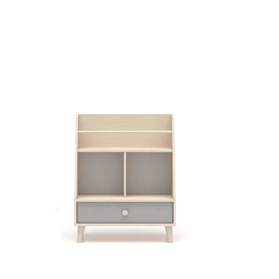 Reol MEVEL - 72x90 cm - ørkensand - grå pollad -1 skuff