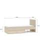 Seng MEVEL 90x200 cm - ørkensand - oppbevaringsskuff