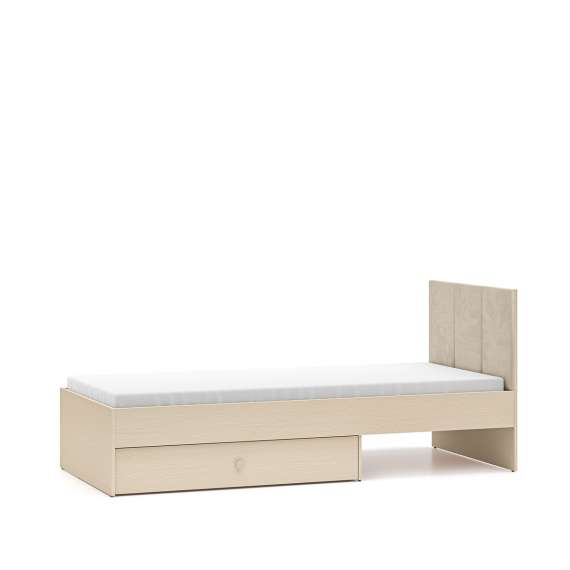 Seng MEVEL 90x200 cm - ørkensand - oppbevaringsskuff