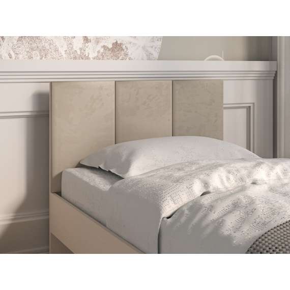 Seng MEVEL 90x200 cm - ørkensand - oppbevaringsskuff