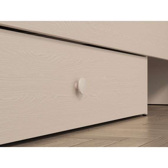 Seng MEVEL 90x200 cm - ørkensand - oppbevaringsskuff