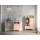Skrivebord MEVEL - 120x58 cm - ørkensand - pink millenial - 1 dør