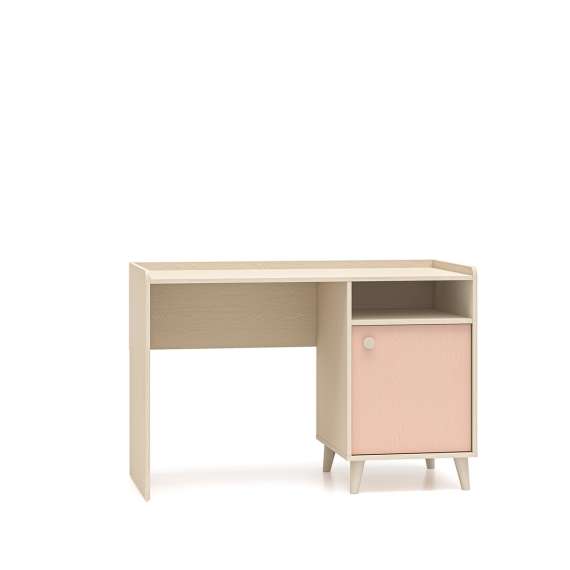 Skrivebord MEVEL - 120x58 cm - ørkensand - pink millenial - 1 dør