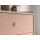Kommode MEVEL - 90x85 cm - ørkensand - pink millenial - 3 skuffer