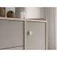 Skjenk MEVEL - 120x85 cm - ørkensand -grå pollad - 3 skuffer - 1 dør