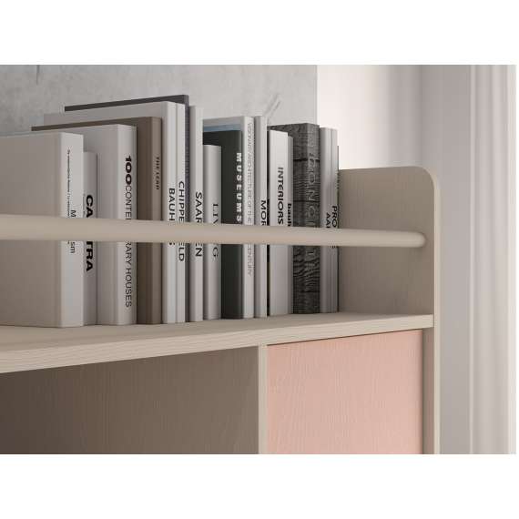 Skap MEVEL - 80x132 cm - ørkensand - pink millenial -1 skuff - 1 dør