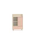 Skap MEVEL - 80x132 cm - ørkensand - pink millenial -1 skuff - 1 dør