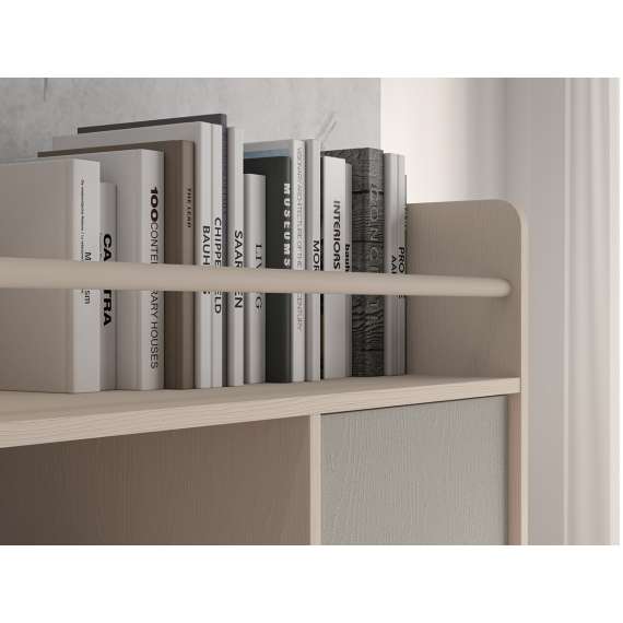 Skap MEVEL - 80x132 cm - ørkensand - grå pallad -1 skuff - 1 dør