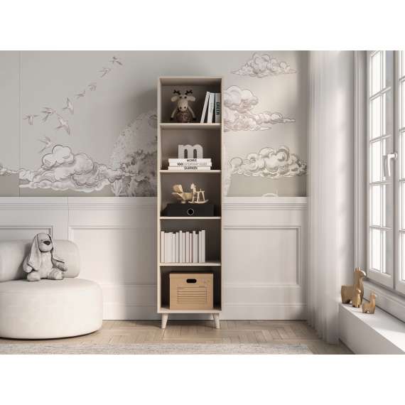 Reol MEVEL - 50x190 cm - ørkensand - 4 hyller