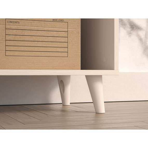 Reol MEVEL - 50x190 cm - ørkensand - 4 hyller