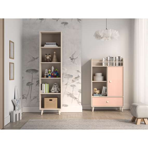 Reol MEVEL - 50x190 cm - ørkensand - 4 hyller