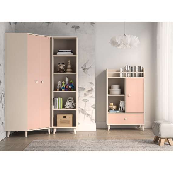 Reol MEVEL - 50x190 cm - ørkensand - 4 hyller