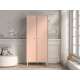 Garderobeskap MEVEL - 80x190 cm - ørkensand - pink millenial - 2 dører