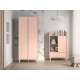 Garderobeskap MEVEL - 80x190 cm - ørkensand - pink millenial - 2 dører