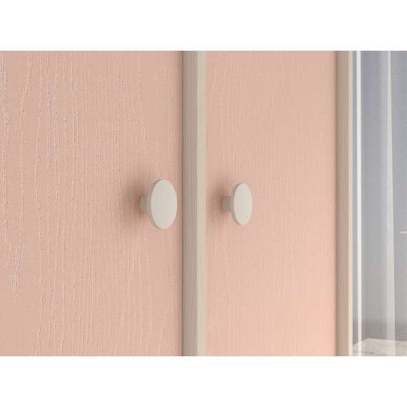 Garderobeskap MEVEL - 80x190 cm - ørkensand - pink millenial - 2 dører