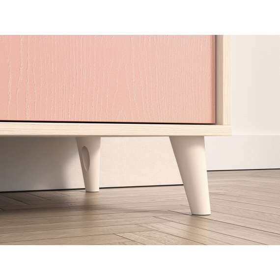 Garderobeskap MEVEL - 80x190 cm - ørkensand - pink millenial - 2 dører