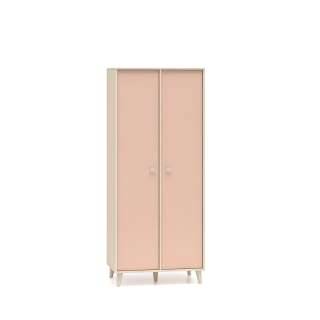 Garderobeskap MEVEL - 80x190 cm - ørkensand - pink millenial - 2 dører