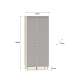 Garderobeskap MEVEL - 80x190 cm - ørkensand - grå pallad - 2 dører